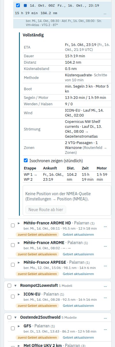 Die Details einer Berechnung, offen unter ihrer Zeile