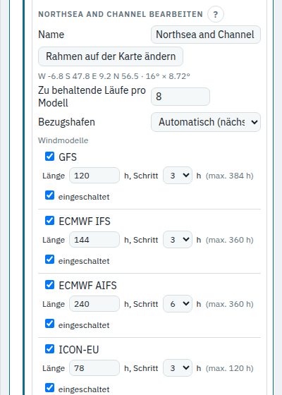 Der Editor für ein Gebiet