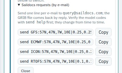 The Saildocs requests of an area
