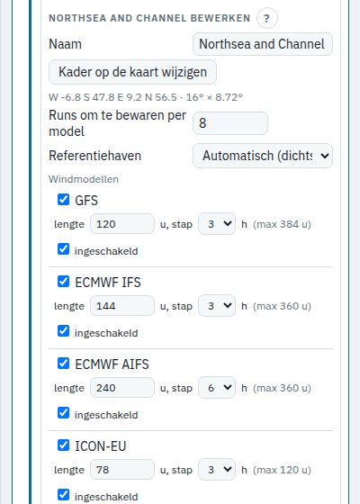 De editor voor een gebied